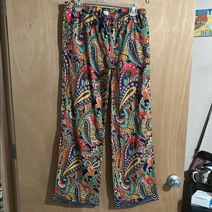 Vera Bradley Multicolor Paisley Drawstring Pants